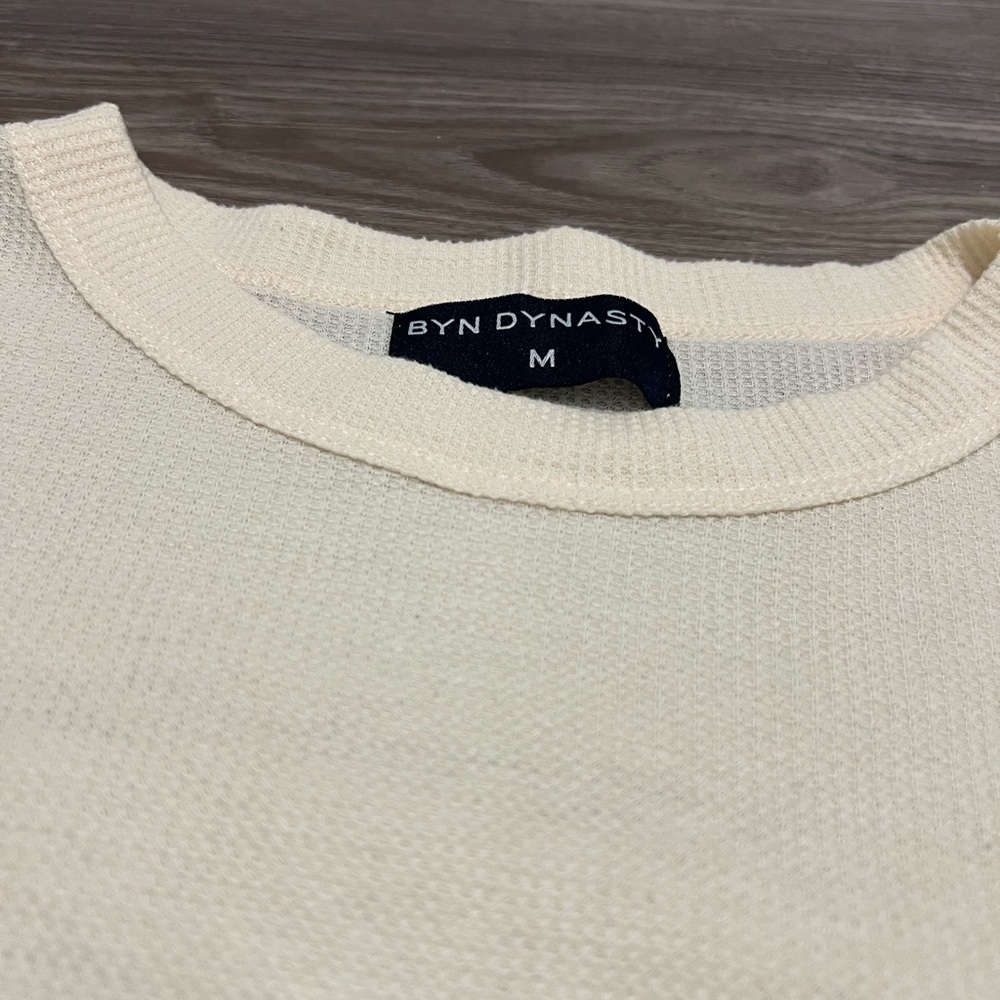 Men's Cream Crewneck Thermal‎